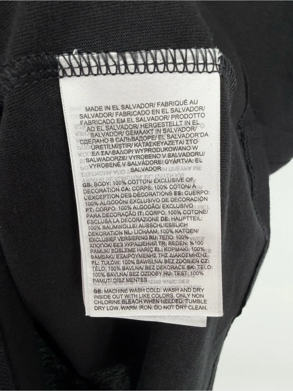 The North Face Black Tee with White Logo and Orange Tag - Picture 3 of 6